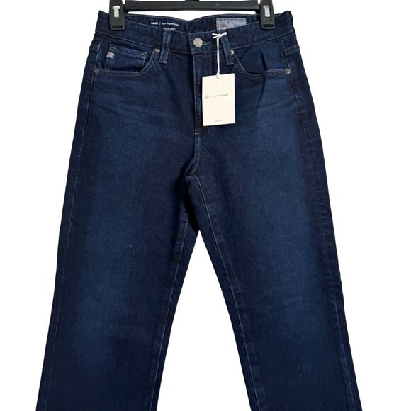 AG Jeans Saige High - Rise Straight Size 26 Dark Wash Full Motion Denim Contour - Picture 6 of 16